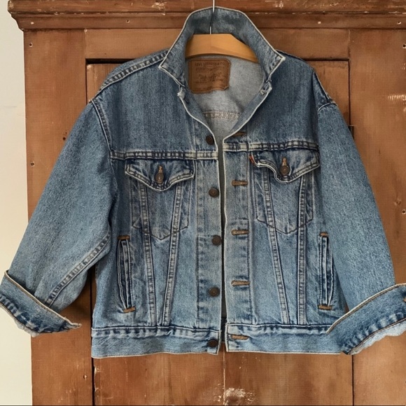 💙TRUE VINTAGE LEVI’s orange tab jean jacket!! - Picture 1 of 3